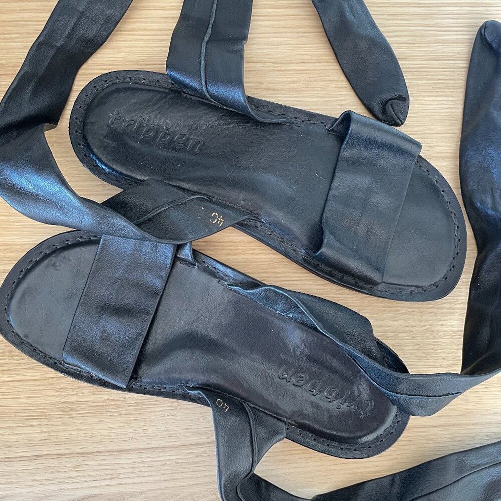 Trippen sandals leather tie size 40